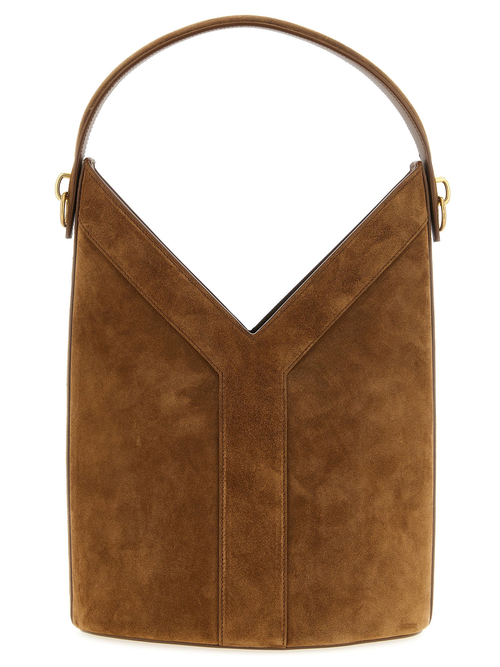 Saint Laurent Brown Calfskin Shoulder Bag (Ref. SA333142BM) - Front view