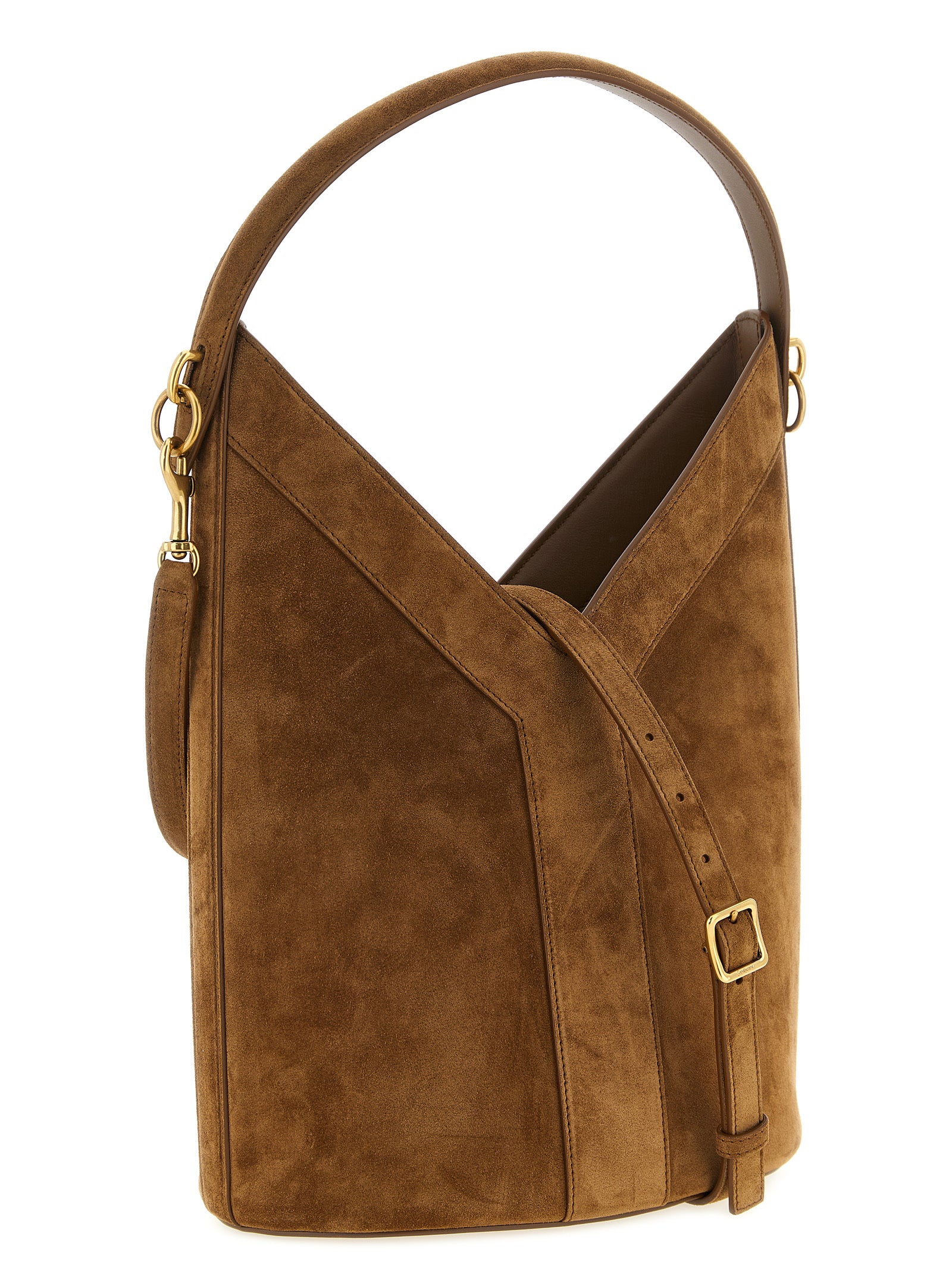 Saint Laurent Brown Calfskin Shoulder Bag (Ref. SA333142BM) - Side view