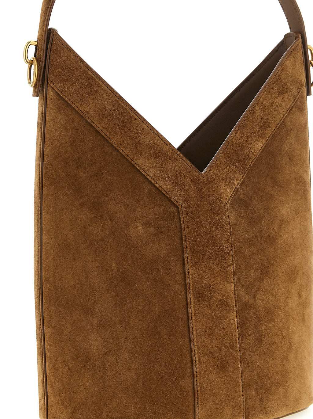 Saint Laurent Brown Calfskin Shoulder Bag (Ref. SA333142BM) - Back view