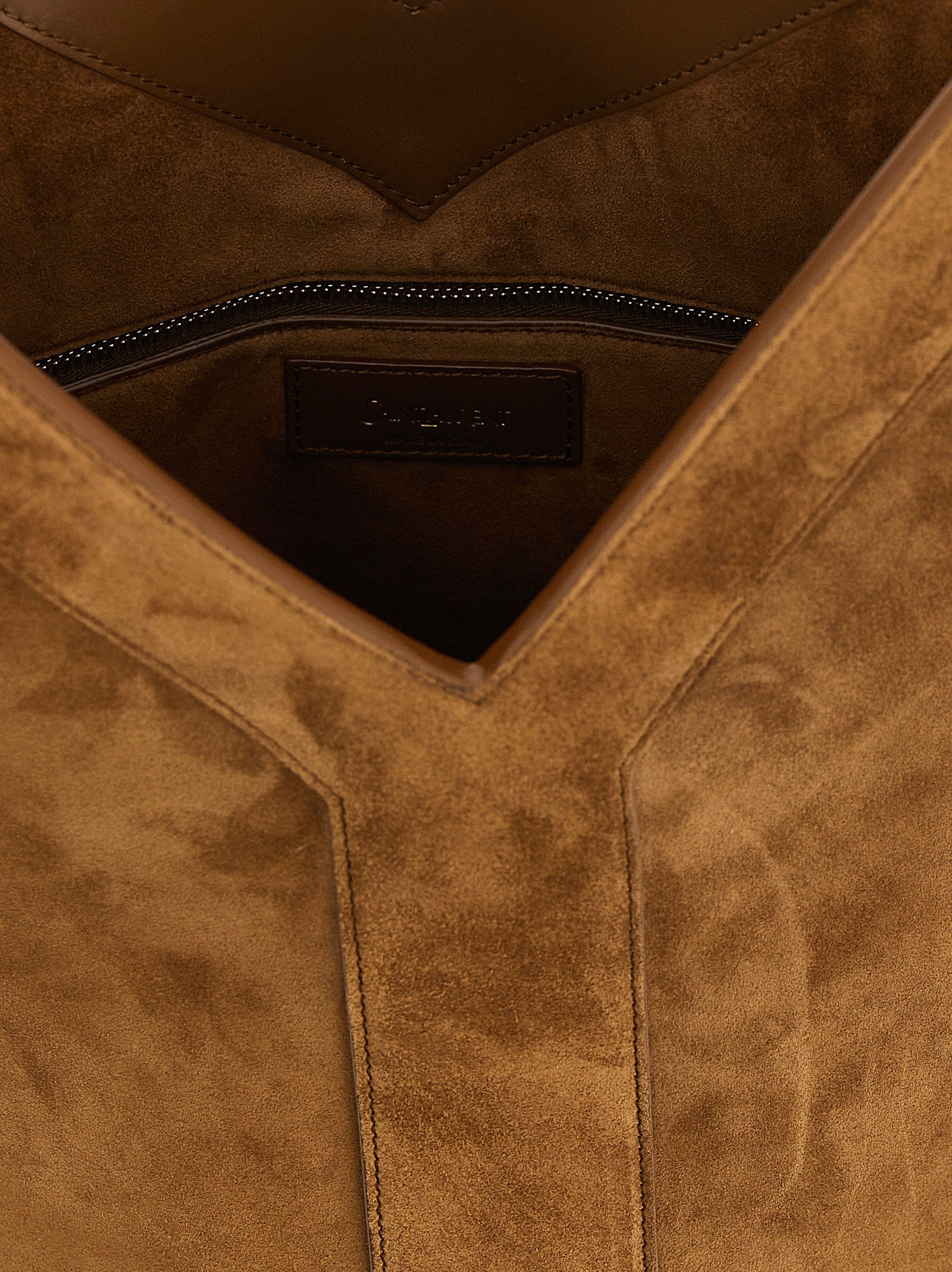Saint Laurent Brown Calfskin Shoulder Bag (Ref. SA333142BM) - Detail view