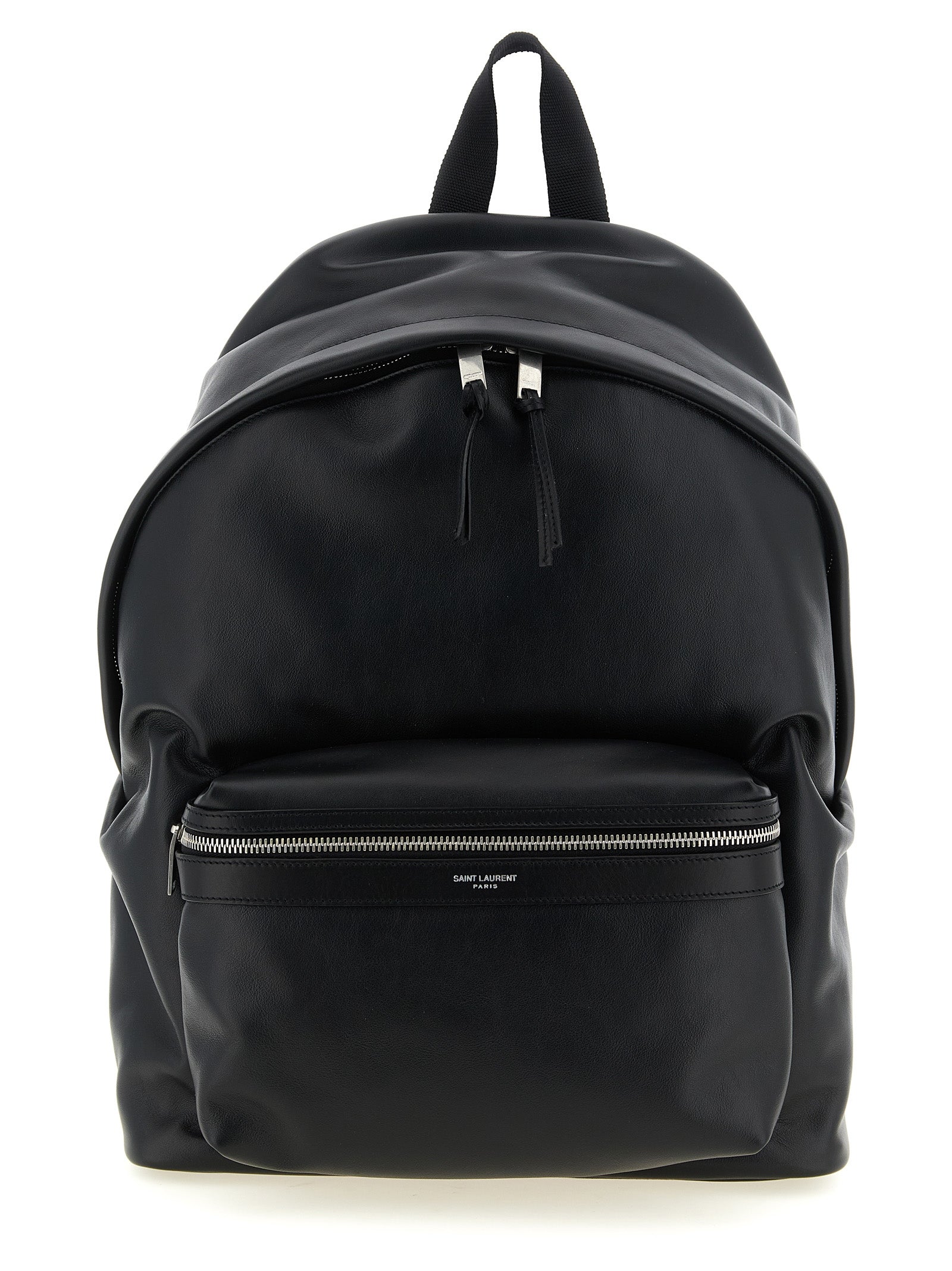 Saint Laurent Black Calfskin Backpack (Ref. SA333392BM) - Front view