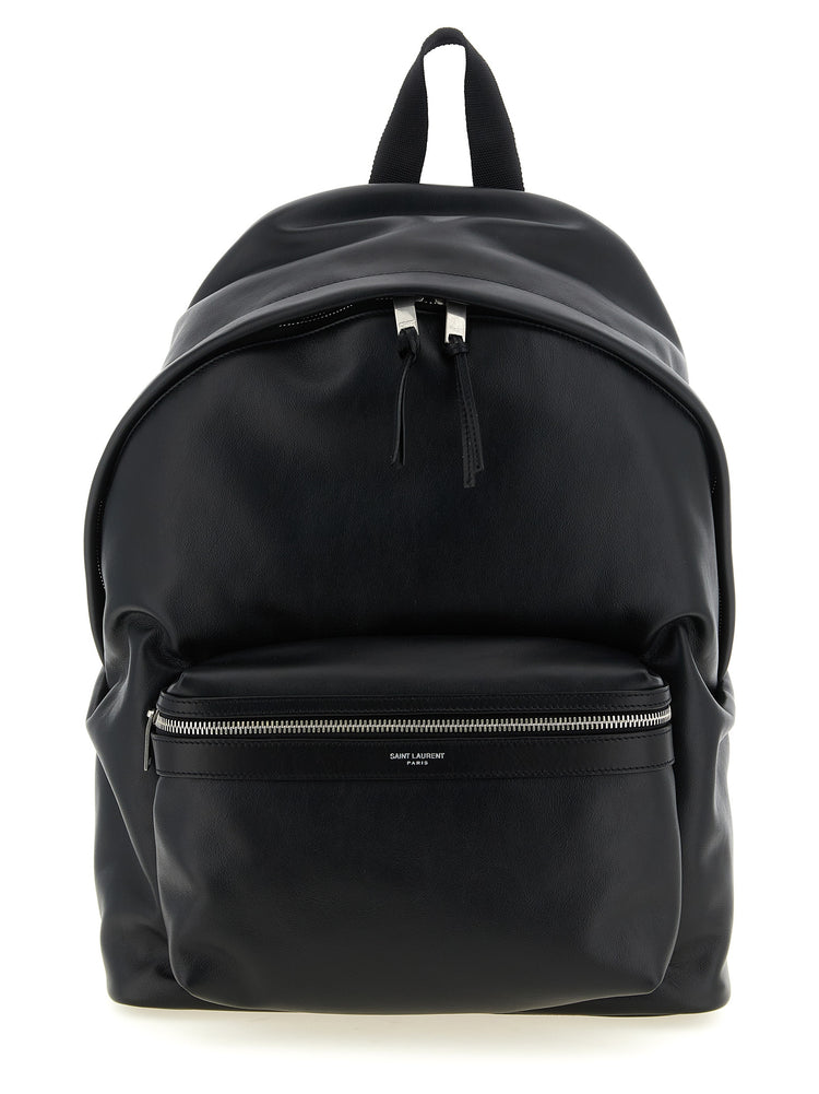 Saint Laurent Black Calfskin Backpack (Ref. SA333392BM) - Front view