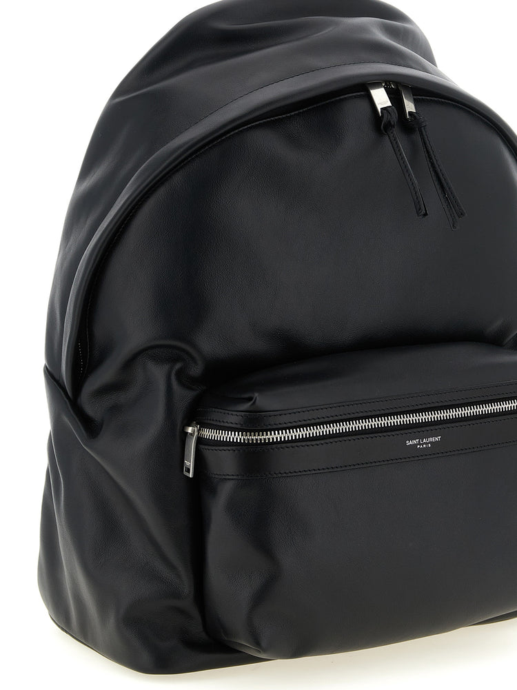 Saint Laurent Black Calfskin Backpack (Ref. SA333392BM) - Back view