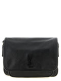 Saint Laurent Black Calfskin Crossbody Bag (Ref. SA333687BM) - Front view