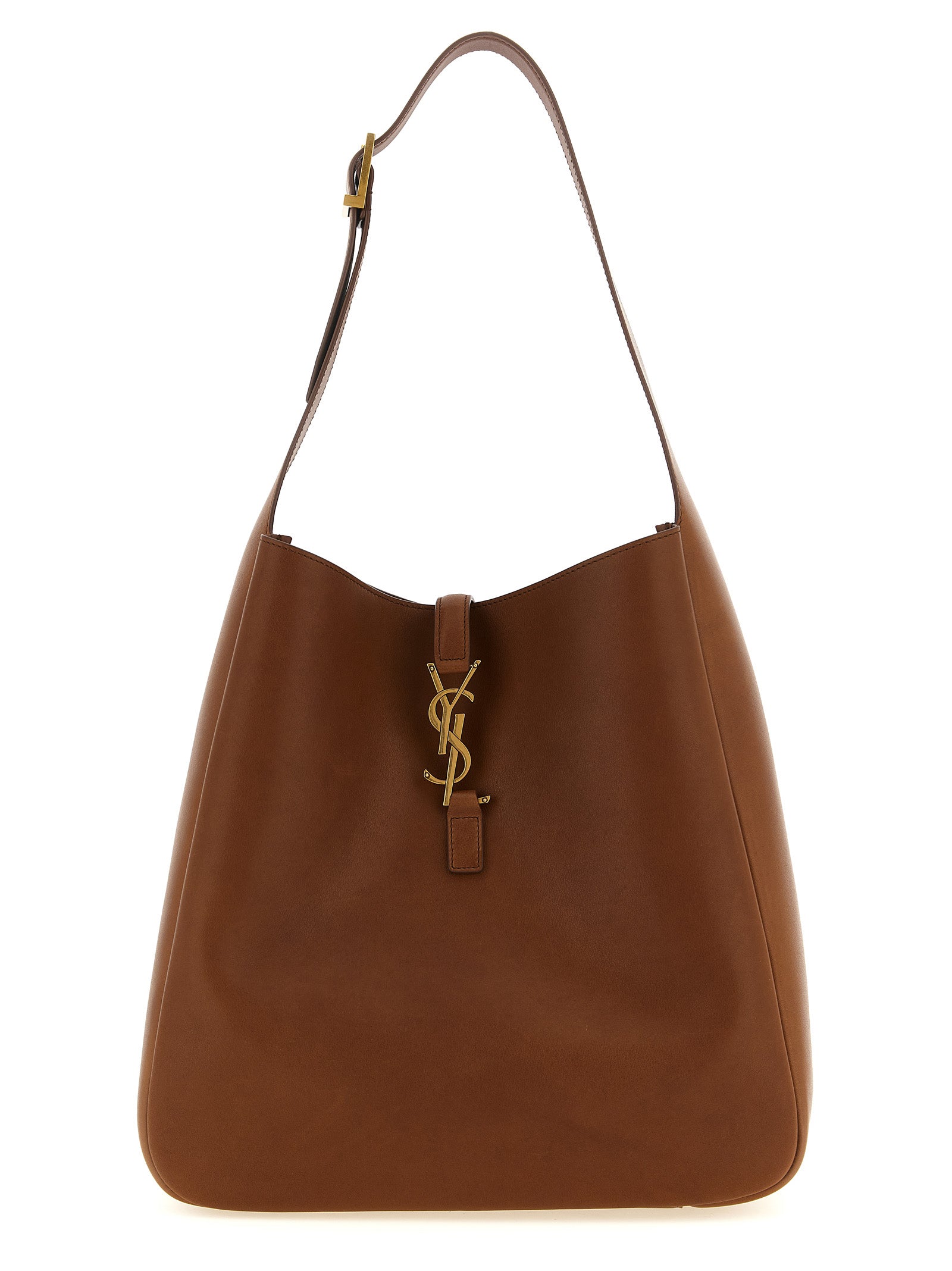 Saint Laurent Brown Calfskin Shoulder Bag (Ref. SA333705BM) - Front view