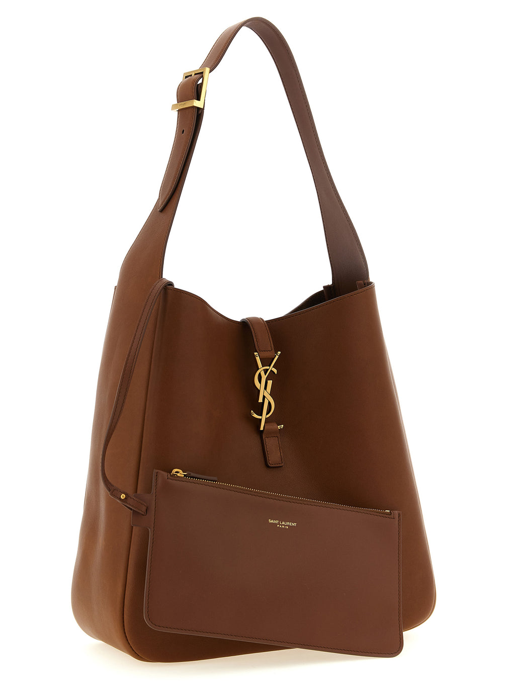Saint Laurent Brown Calfskin Shoulder Bag (Ref. SA333705BM) - Back view