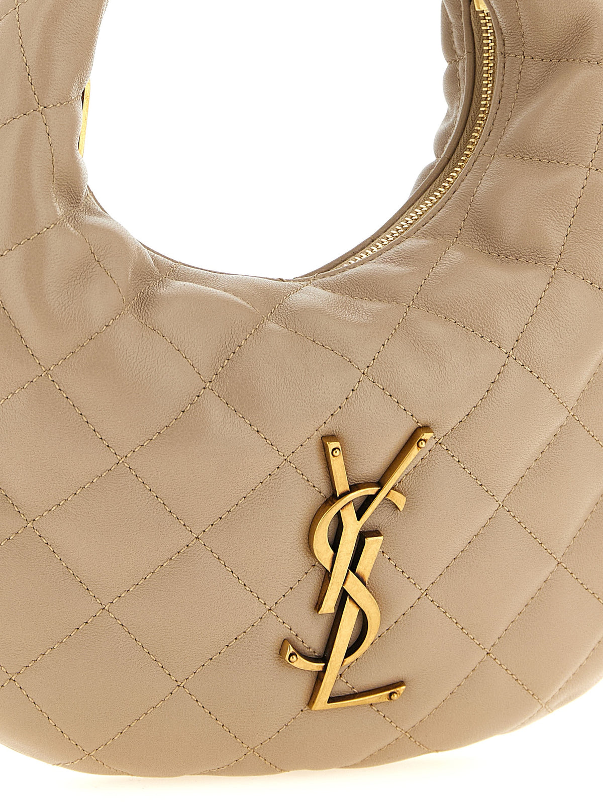 Saint Laurent Beige Lamb Leather Handbag - Back view