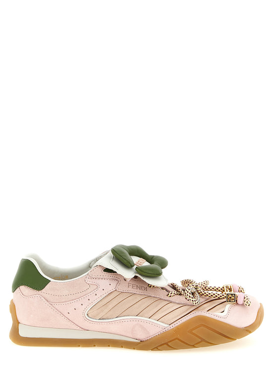 Fendi Multicolor Calfskin Athletic Sneakers - Front view