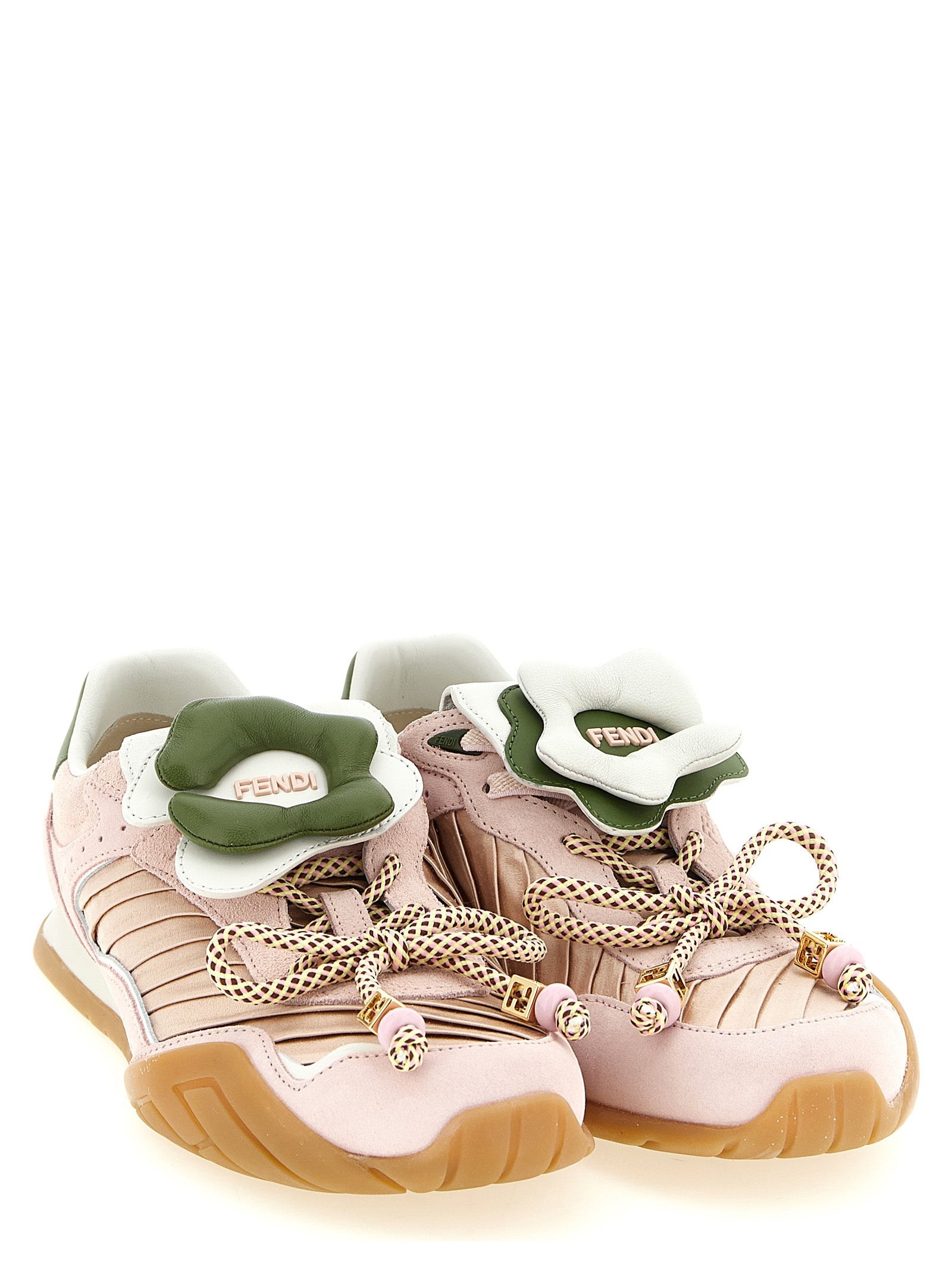 Fendi Multicolor Calfskin Athletic Sneakers - Side view