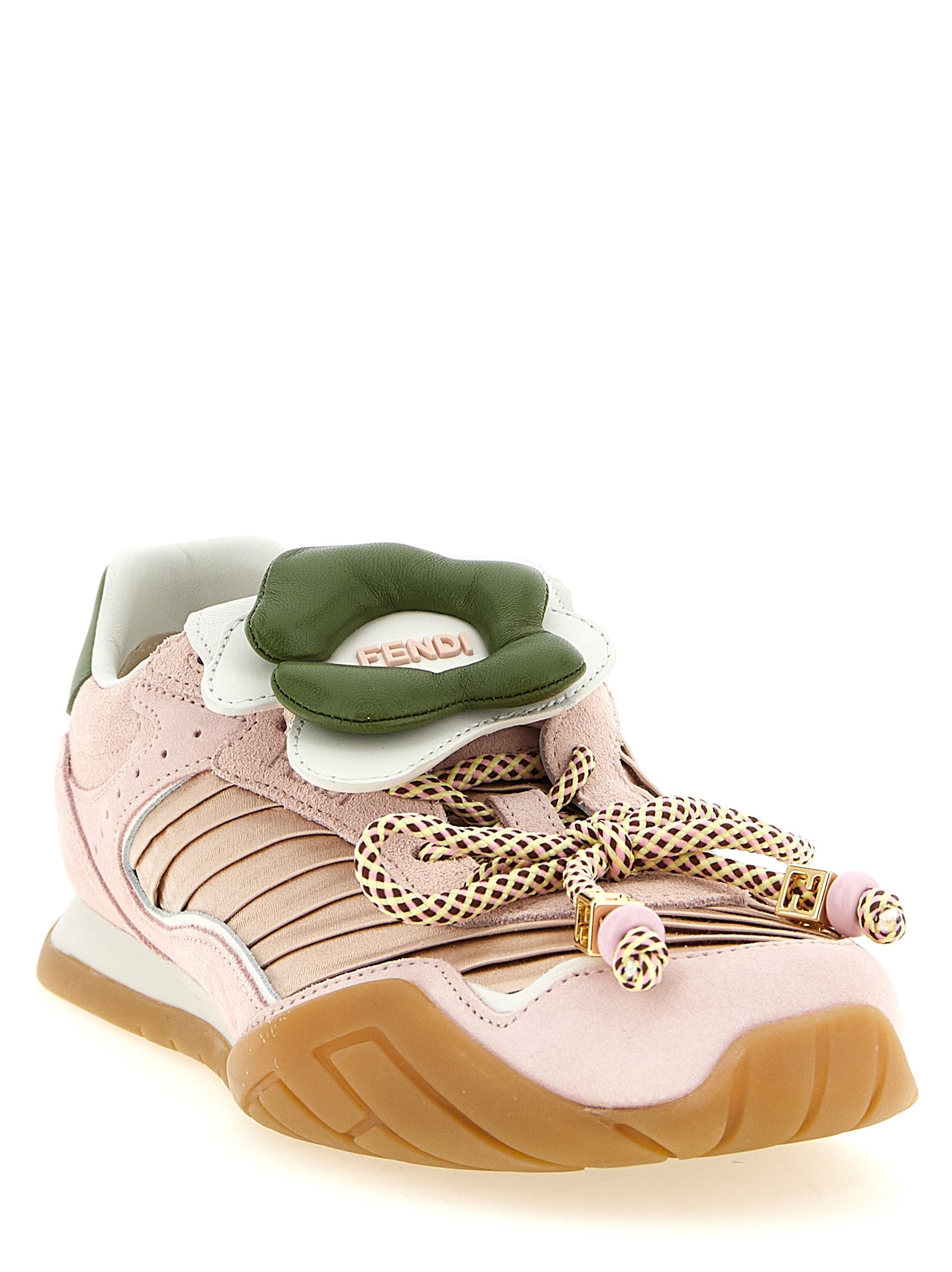 Fendi Multicolor Calfskin Athletic Sneakers - Back view