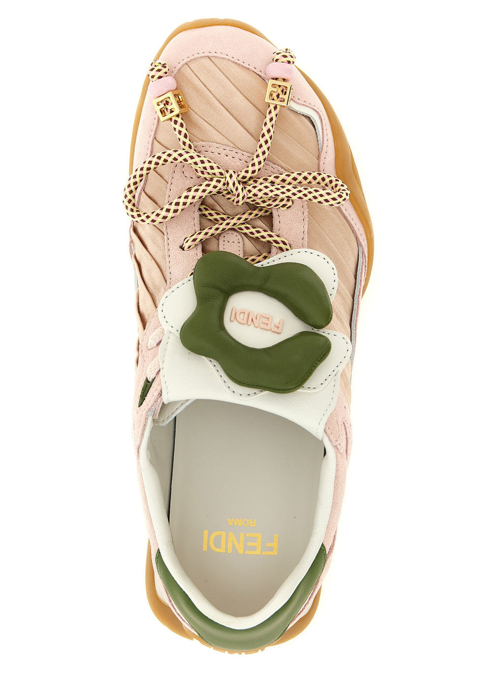 Fendi Multicolor Calfskin Athletic Sneakers - Close-up view