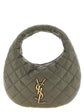 Saint Laurent Gray Lamb Leather Handbag - Front view
