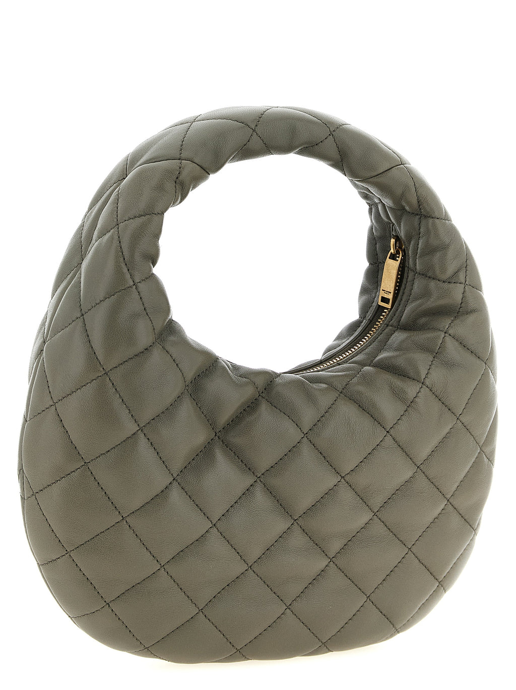 Saint Laurent Gray Lamb Leather Handbag - Side view