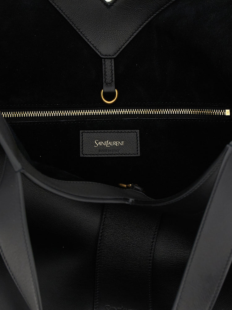 Saint Laurent Black Calfskin Tote Bag (Ref. SA334511BM) - Detail view