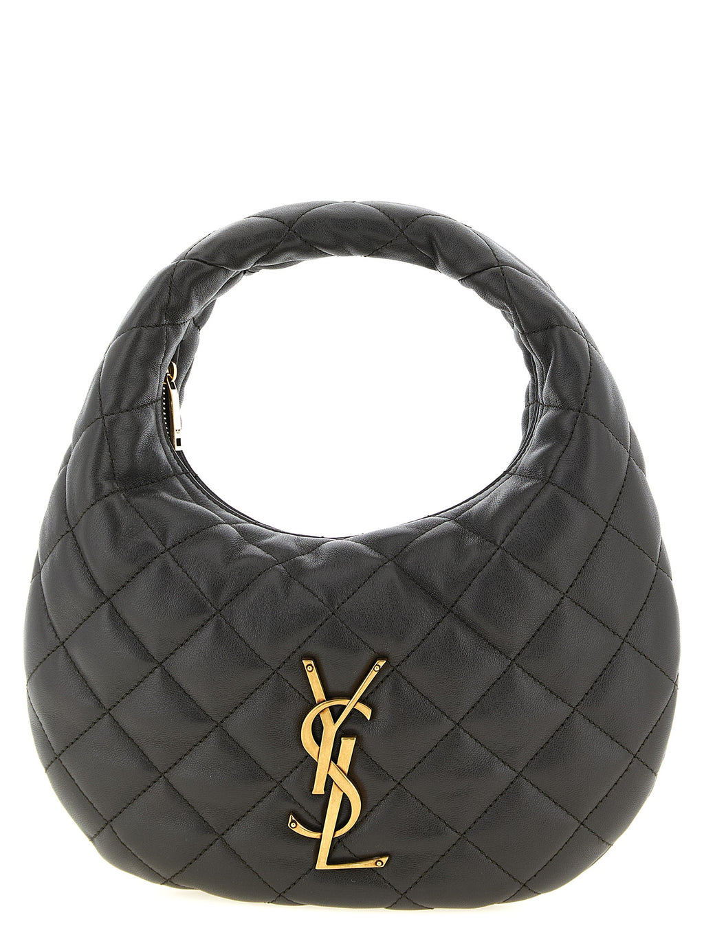 Saint Laurent Brown Lamb Leather Handbag - Front view