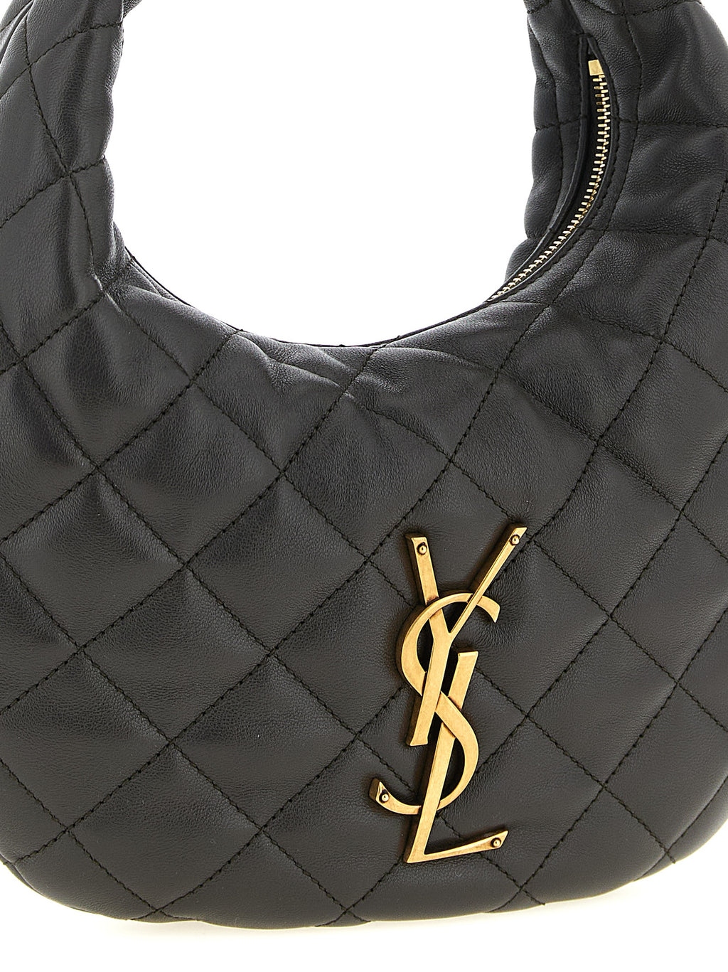 Saint Laurent Brown Lamb Leather Handbag - Back view