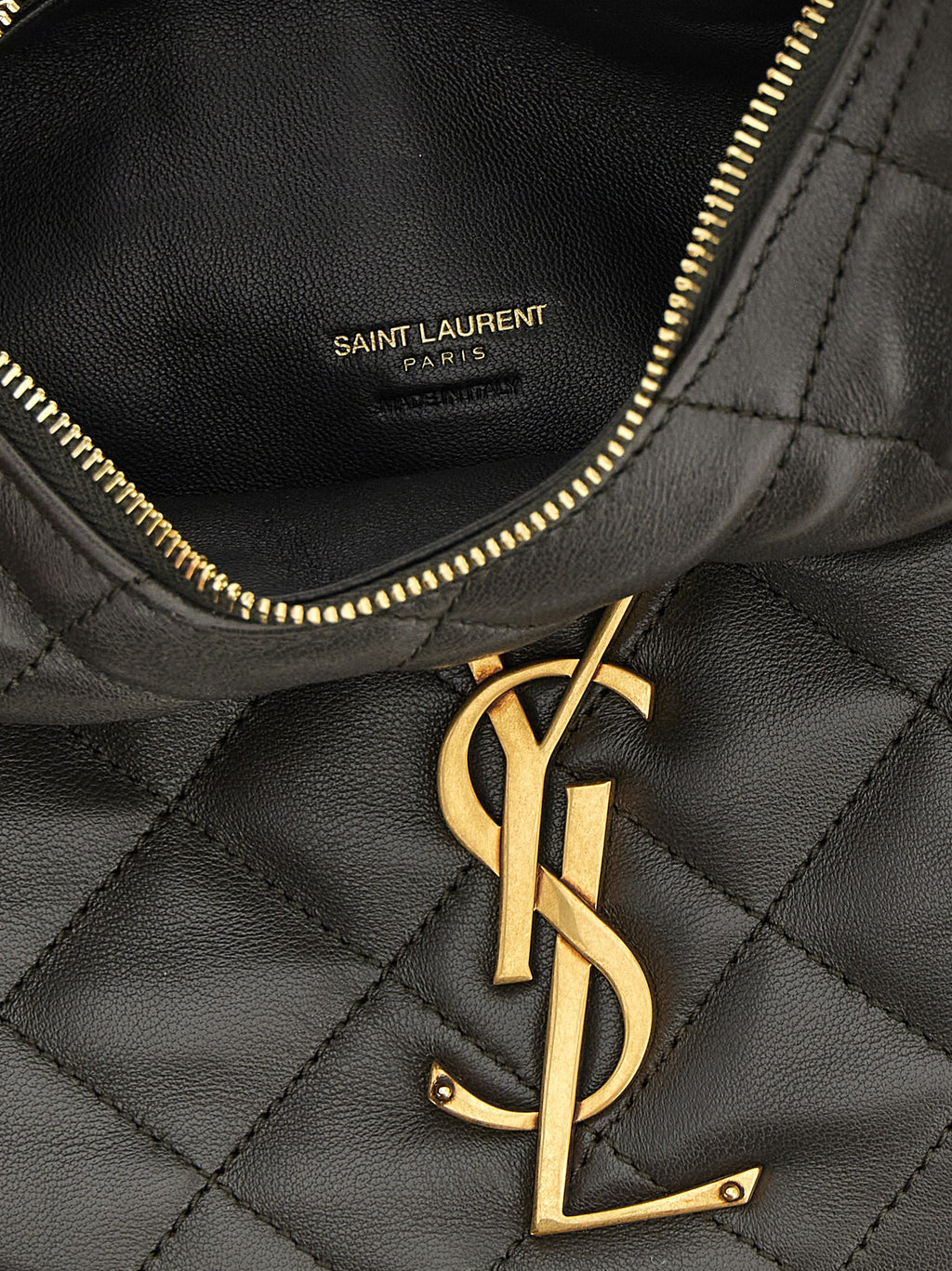 Saint Laurent Brown Lamb Leather Handbag - Detail view