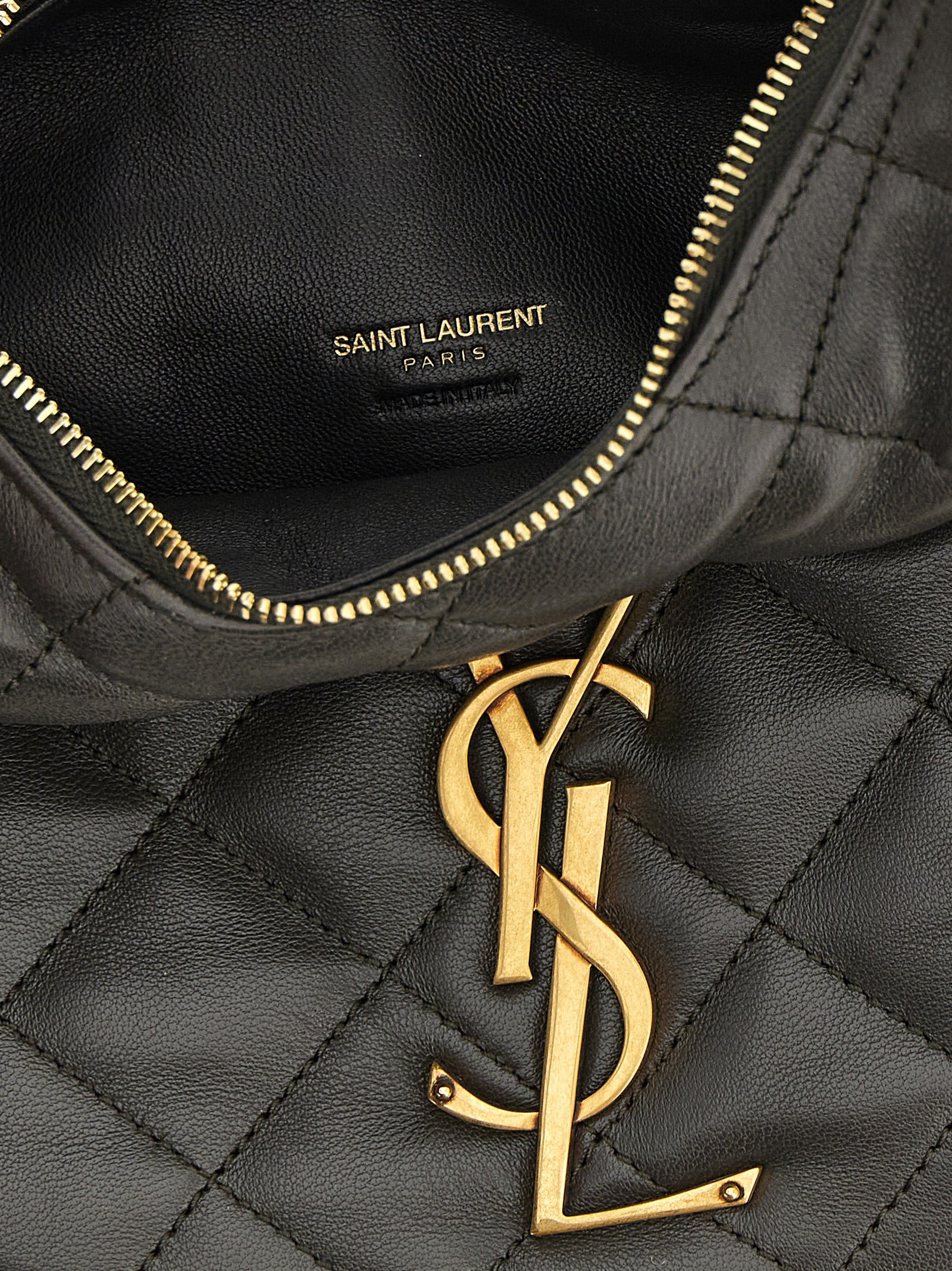 Saint Laurent Brown Lamb Leather Handbag - Detail view