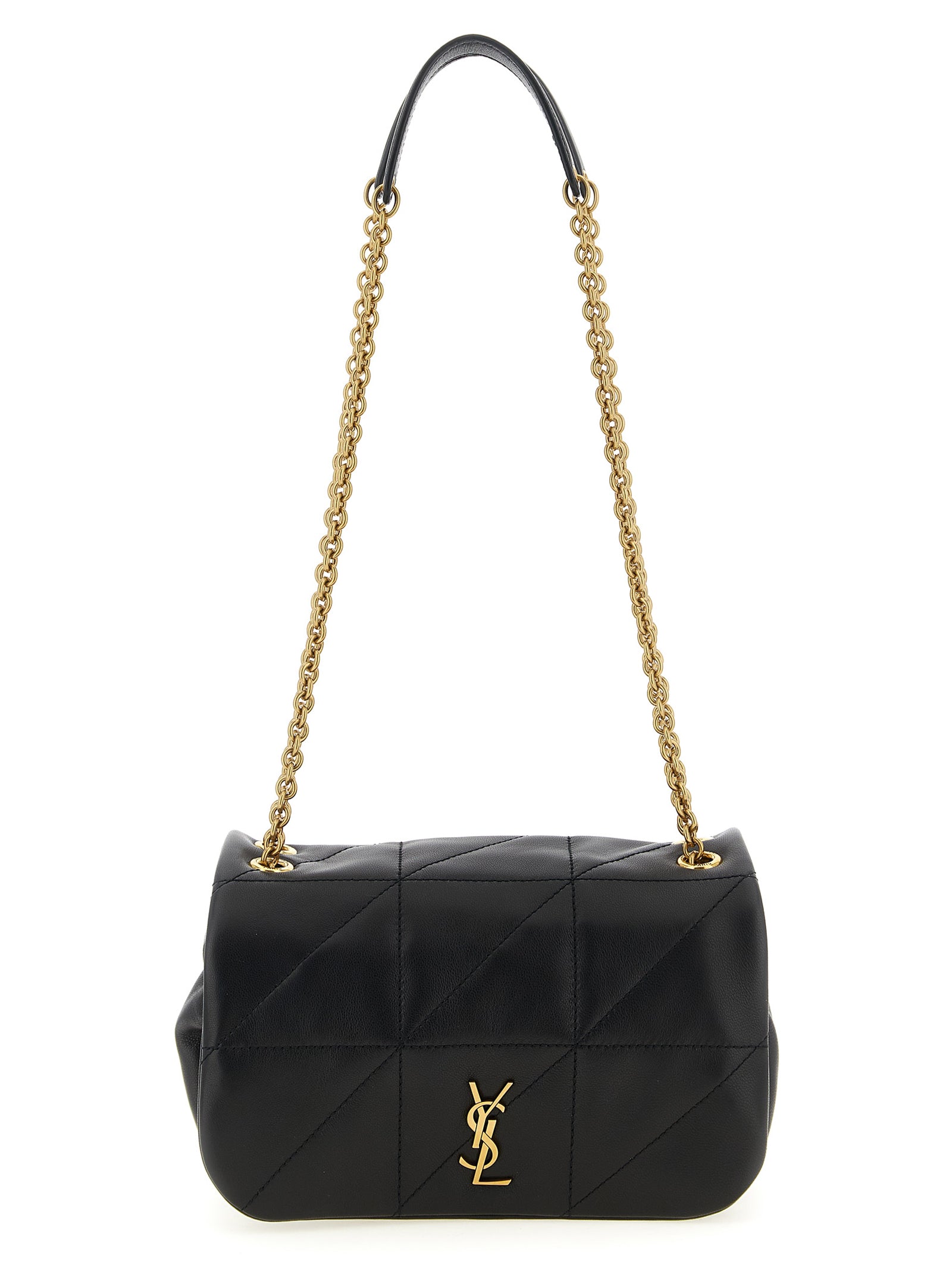 Saint Laurent Black Lamb Leather Shoulder Bag (Ref. SA335641BM) - Front view