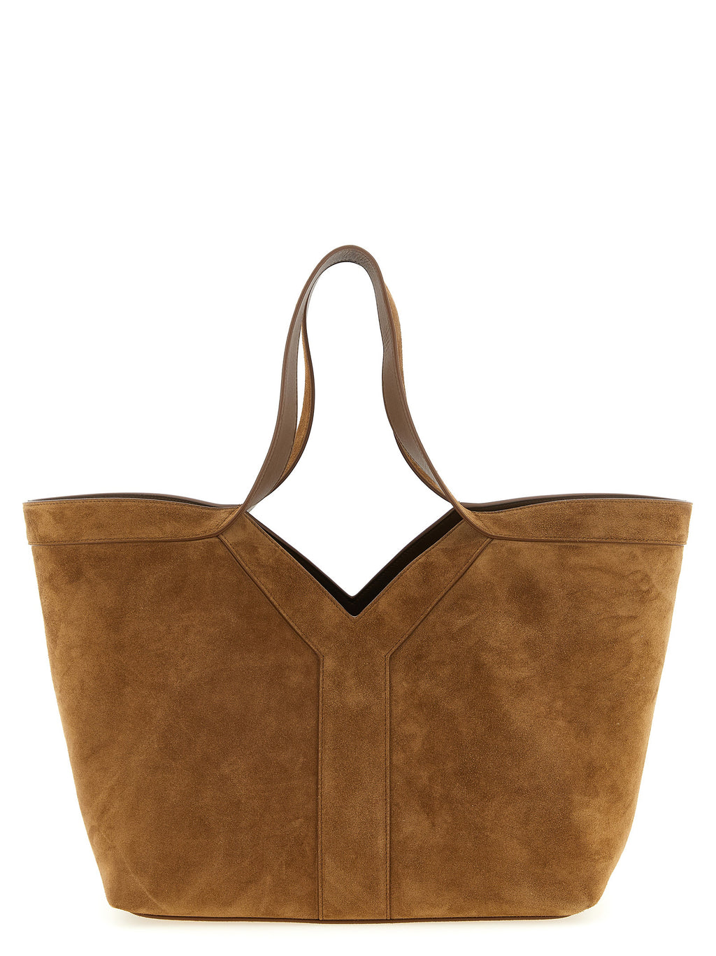 Saint Laurent Brown Calfskin Tote Bag - Front view