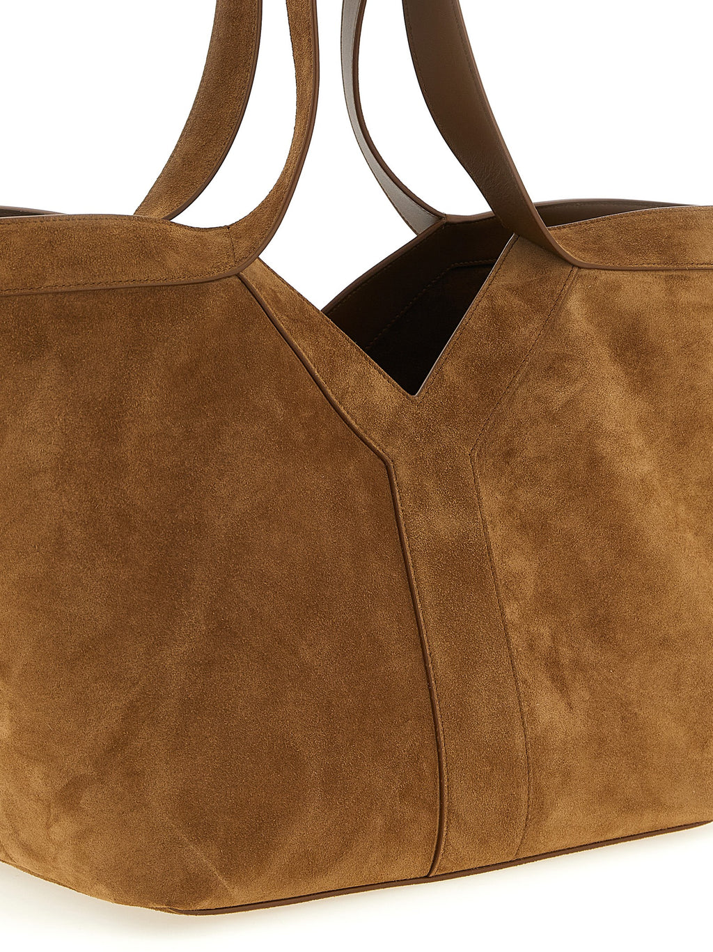 Saint Laurent Brown Calfskin Tote Bag - Back view