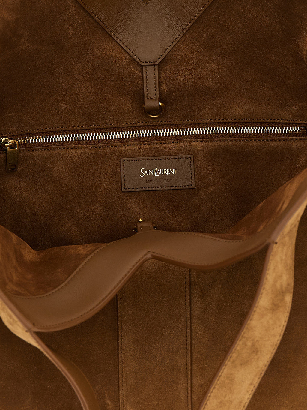Saint Laurent Brown Calfskin Tote Bag - Detail view