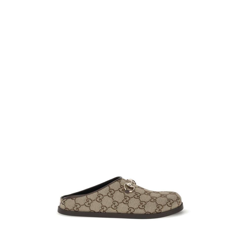 Gucci Beige Rubber Mules - Front view
