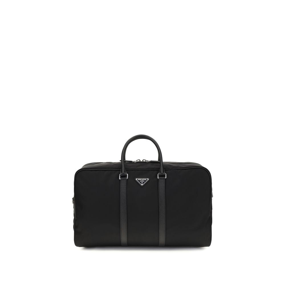 Prada Black Recycled Polyamide Luggage And Travel - SS26 45×28.5cm - Front view