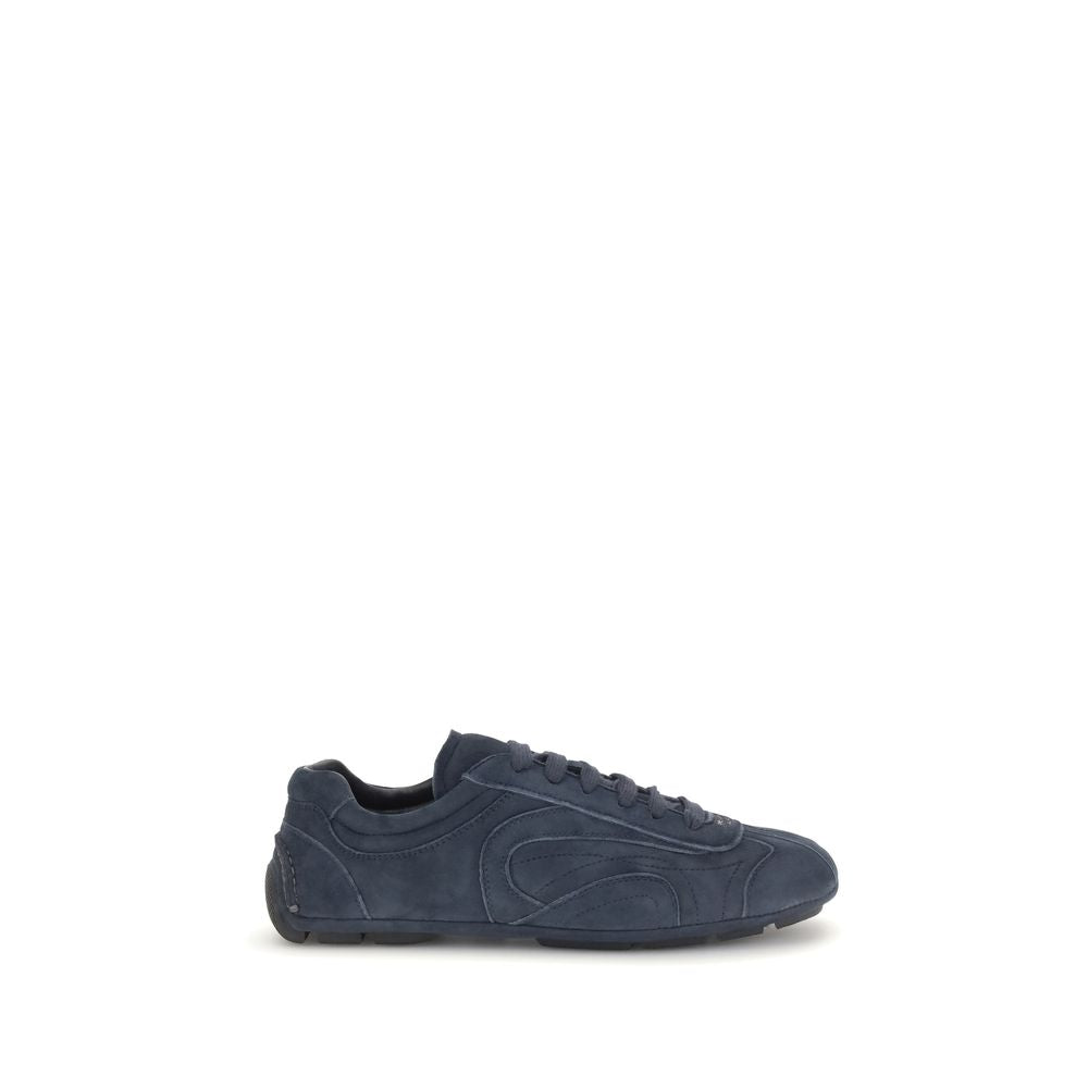 Prada Blue Calf Leather Athletic Sneakers - AW26 (Ref. PR4E1165FG001008F0008) - Front view