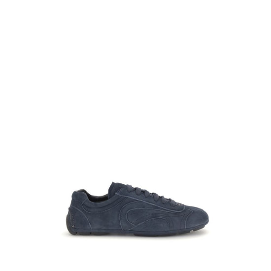 Prada Blue Calf Leather Athletic Sneakers - AW26 (Ref. PR4E1165FG001008F0008) - Front view