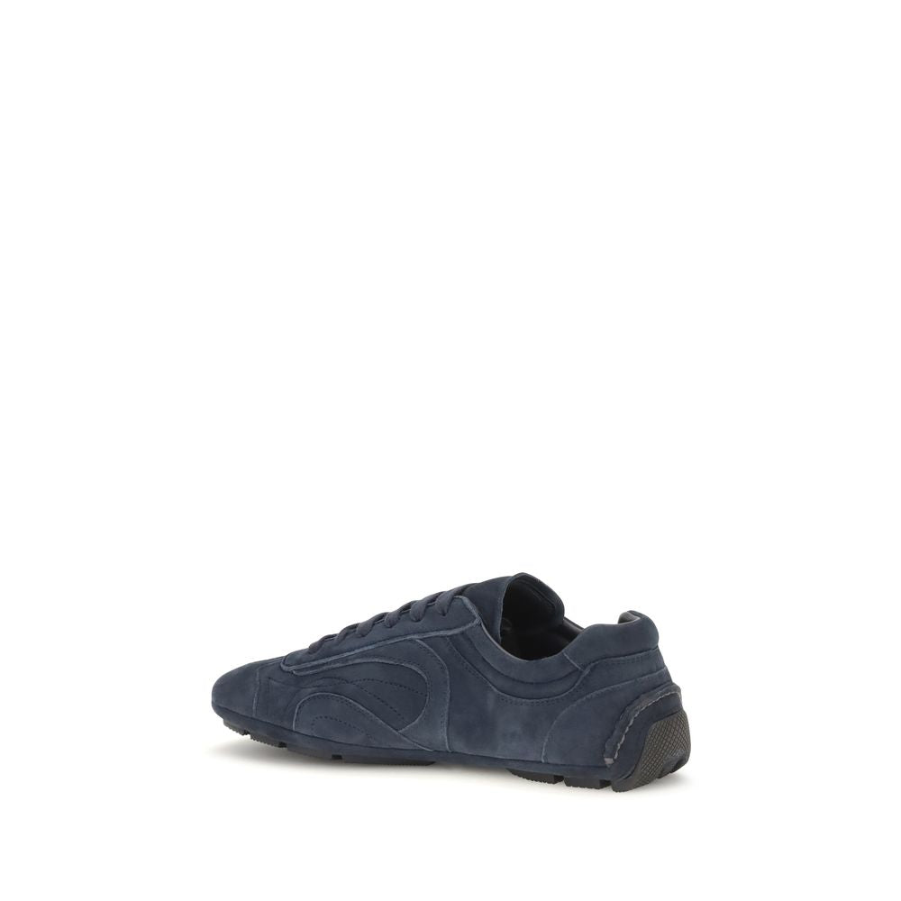 Prada Blue Calf Leather Athletic Sneakers - AW26 (Ref. PR4E1165FG001008F0008) - Back view