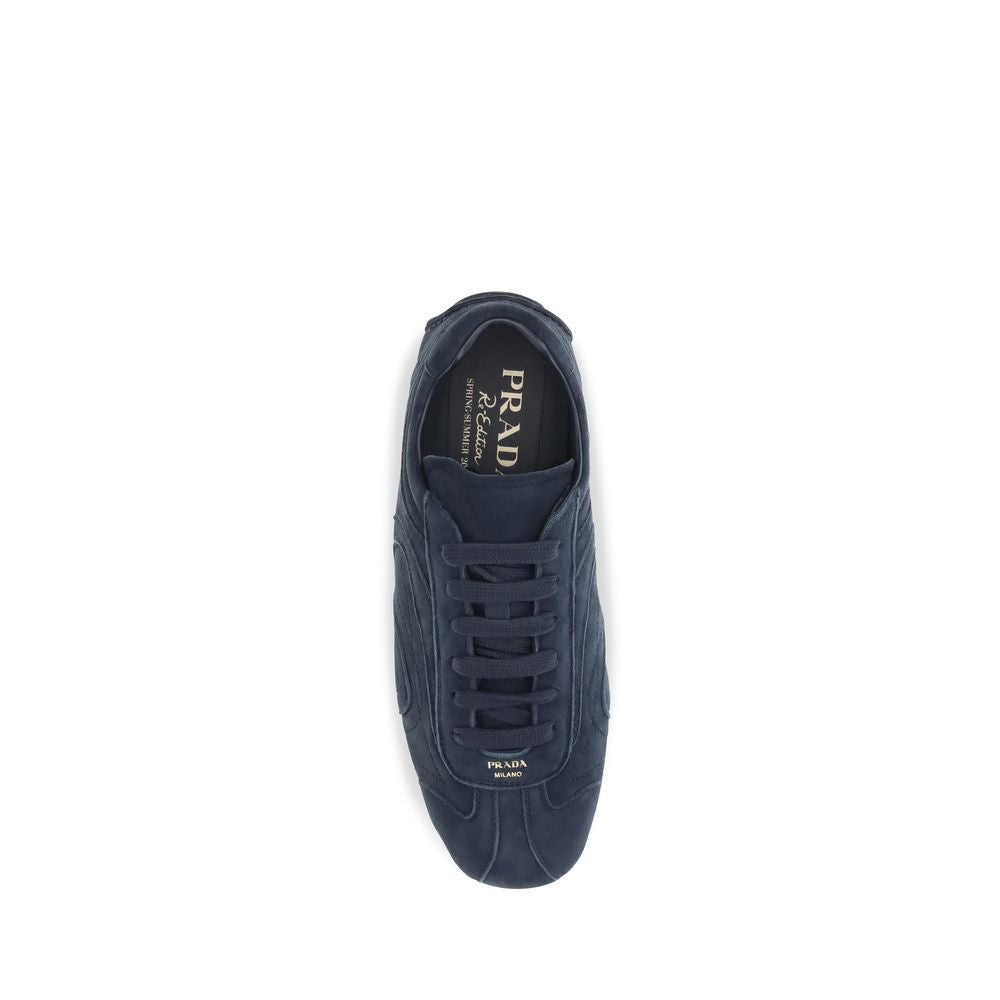 Prada Blue Calf Leather Athletic Sneakers - AW26 (Ref. PR4E1165FG001008F0008) - Detail view