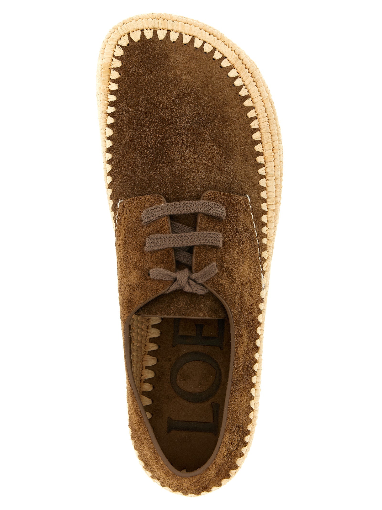 Loewe Brown Calfskin Espadrilles - Detail view