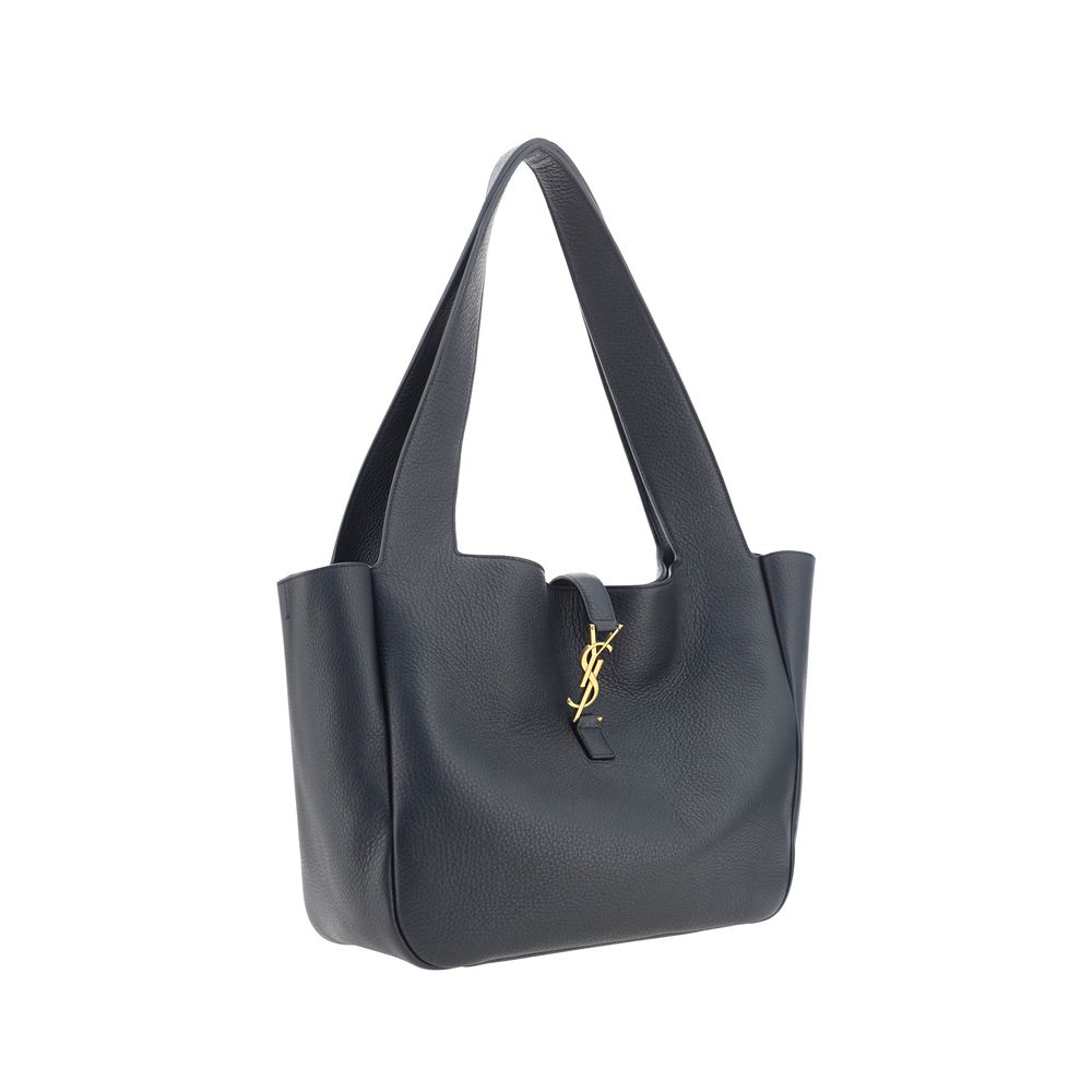 Saint Laurent Black Calf Leather Shoulder Bag - AW26 50x28cm - Side view
