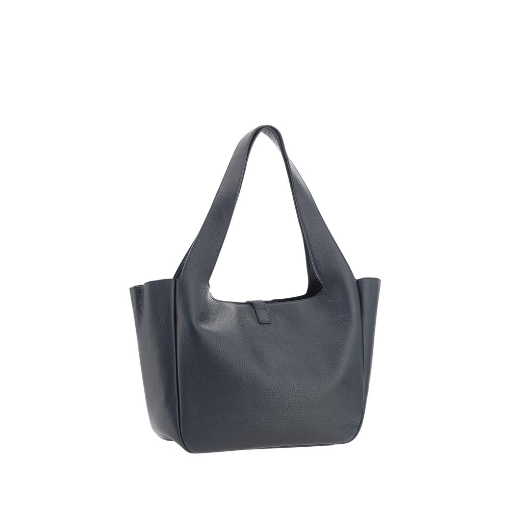 Saint Laurent Black Calf Leather Shoulder Bag - AW26 50x28cm - Back view
