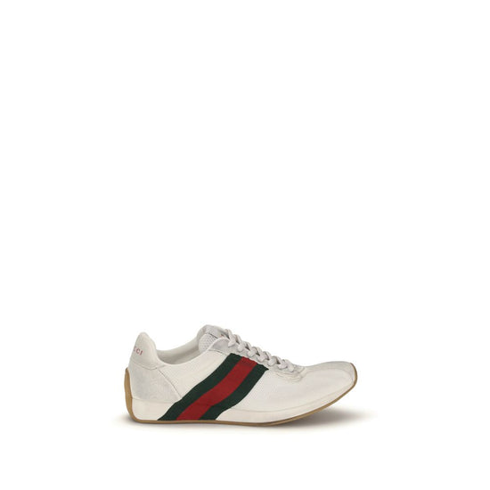 Gucci White Polyester Athletic Sneakers - Front view