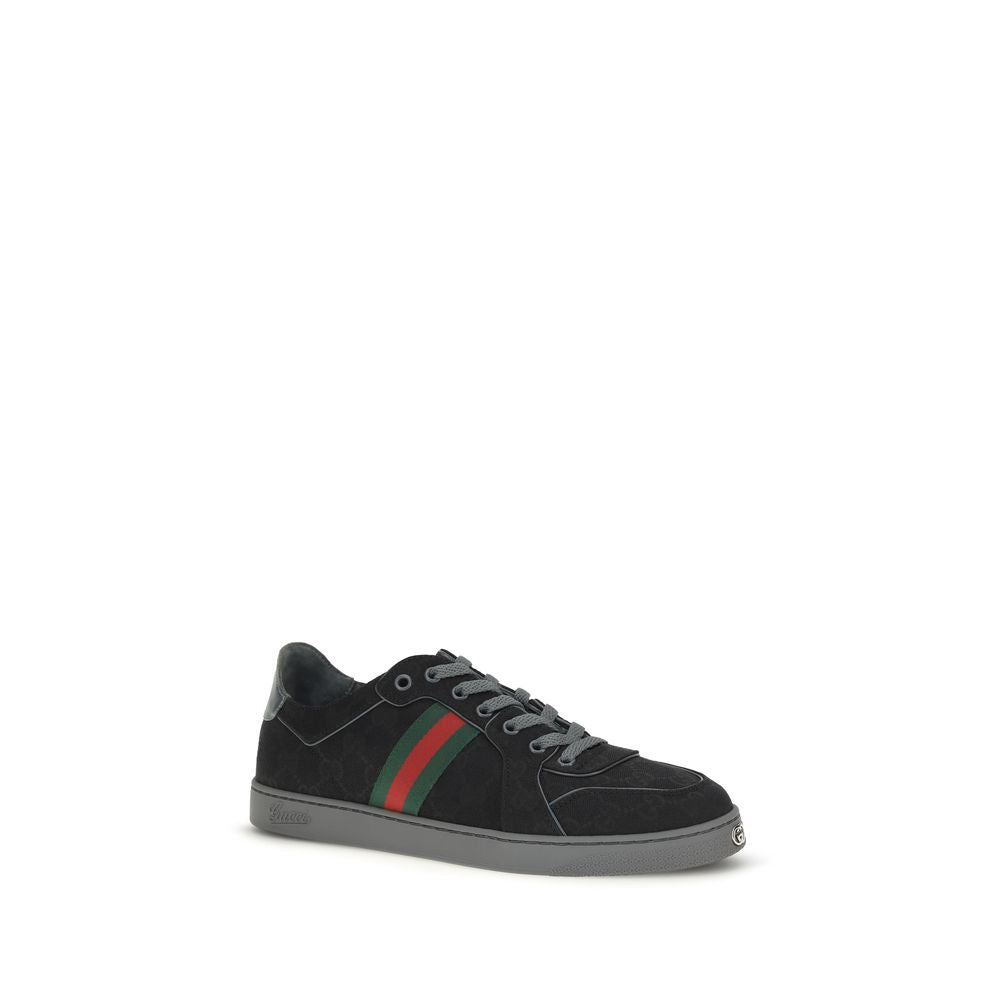Gucci Black Fabric Athletic Sneakers - Side view