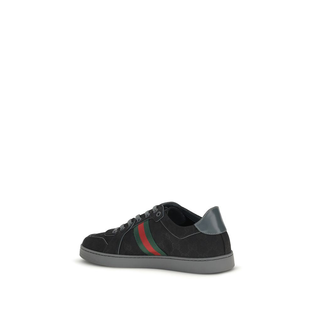 Gucci Black Fabric Athletic Sneakers - Back view