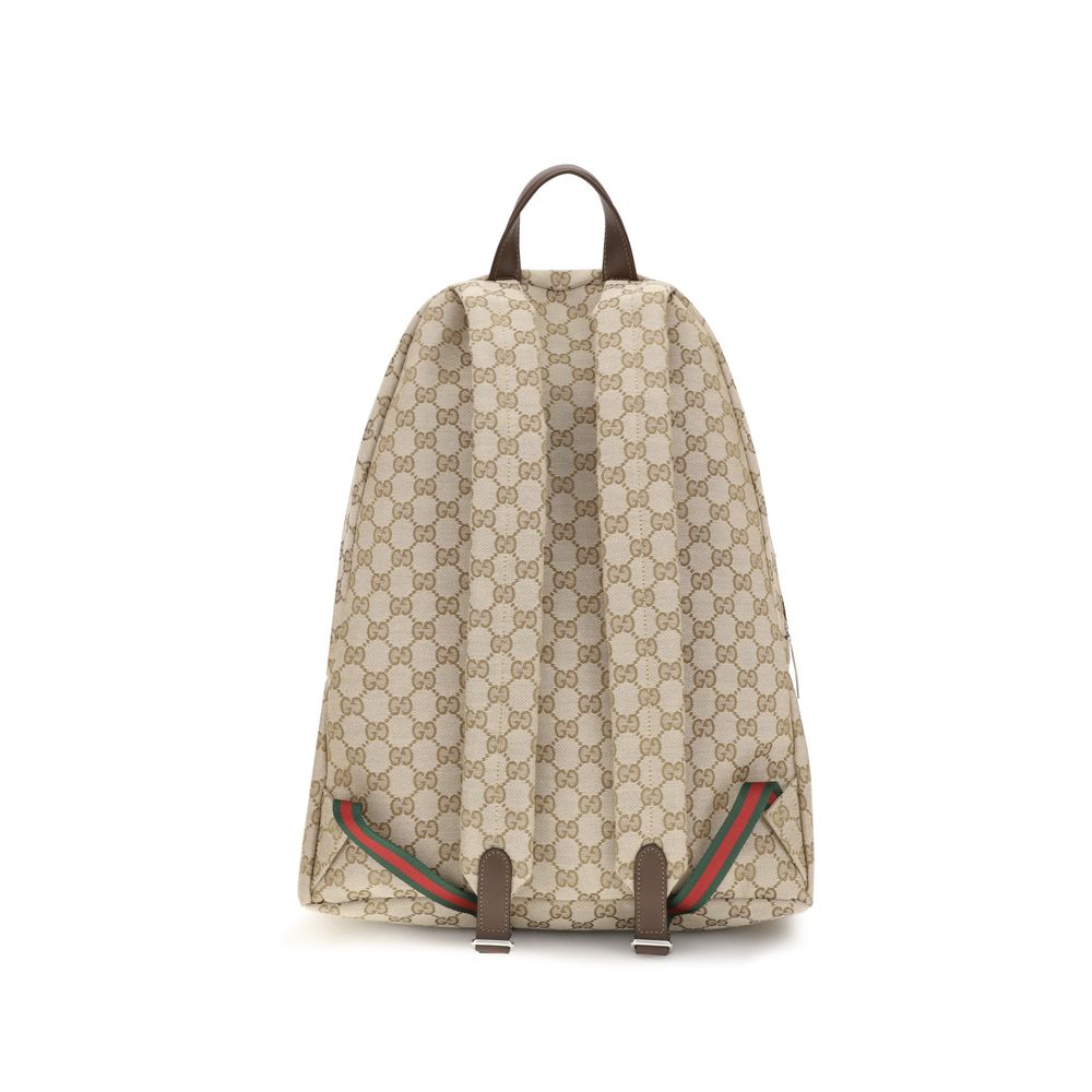 Gucci Beige Polyester Backpack - Side view