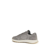 Prada Gray Recycled Polyamide Athletic Sneakers - Back view