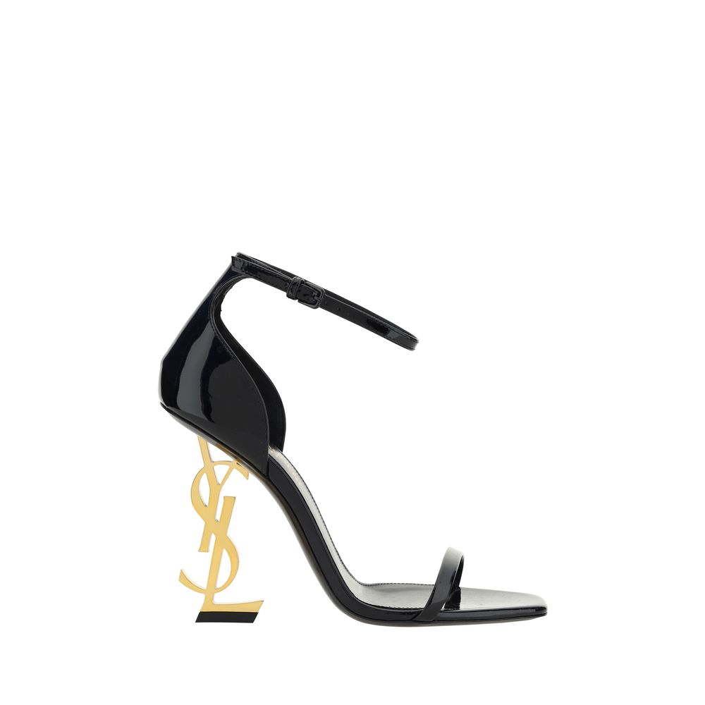 Saint Laurent Black Calf Leather Stiletto Heel Sandals - AW26 (Ref. SA5576621TV1A1000) - Front view