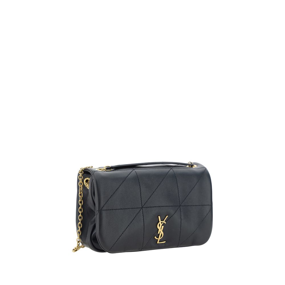 Saint Laurent Black Lamb Shoulder Bag - AW26 20x12cm (Ref. SA766754AAB321000BB) - Side view