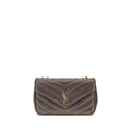 Saint Laurent Gray Lamb Shoulder Bag - AW26 32x22cm - Front view