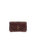 Saint Laurent Bordeaux Lamb Shoulder Bag - Front view