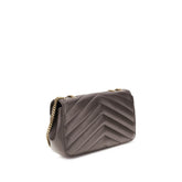 Saint Laurent Gray Lamb Shoulder Bag - AW26 32x22cm - Back view
