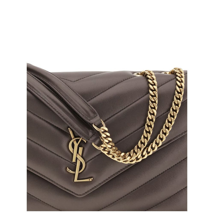 Saint Laurent Gray Lamb Shoulder Bag - AW26 32x22cm - Detail view