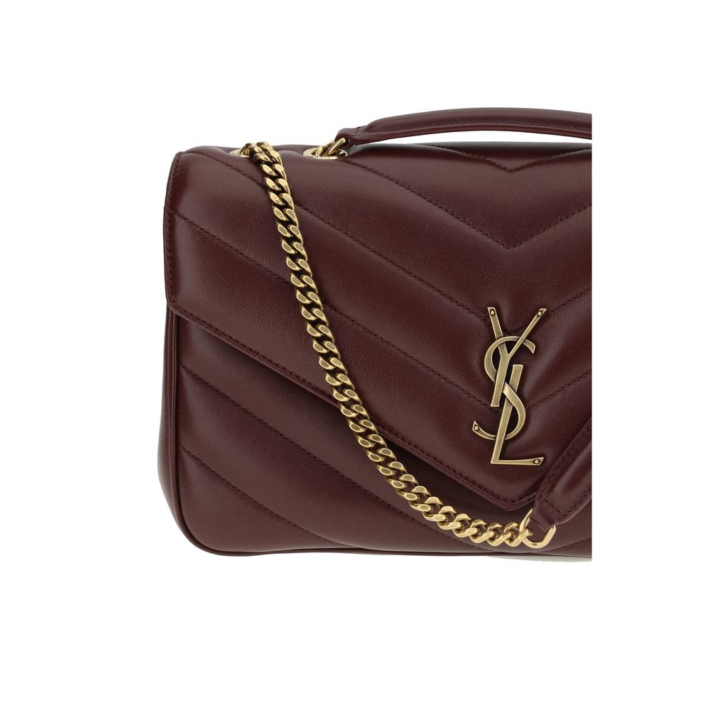 Saint Laurent Bordeaux Lamb Shoulder Bag - Detail view