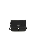 Prada Black Recycled Polyamide Shoulder Bag - AW26 20x18cm - Front view