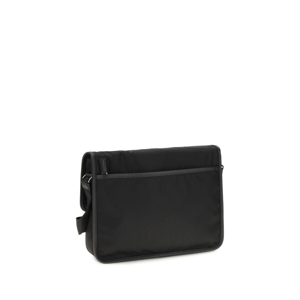 Prada Black Recycled Polyamide Shoulder Bag - AW26 20x18cm - Back view