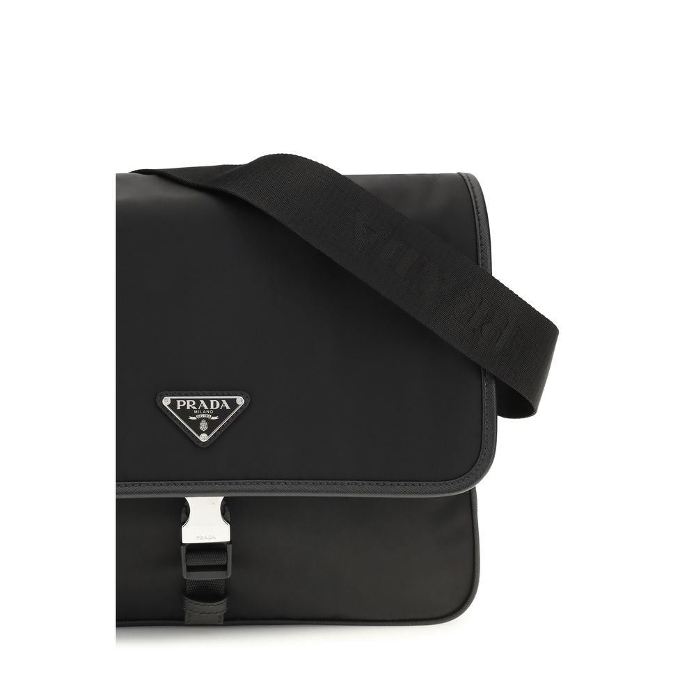Prada Black Recycled Polyamide Shoulder Bag - AW26 20x18cm - Detail view